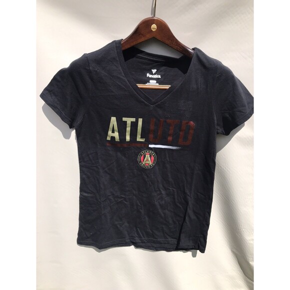 Atlanta United FC womens Graphic T-Shirt Black Small - Picture 1 of 5